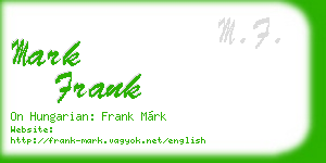 mark frank business card