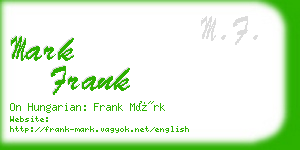 mark frank business card